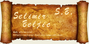 Selimir Beljić vizit kartica